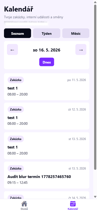 Diriqo mobile calendar - Diriqo ES